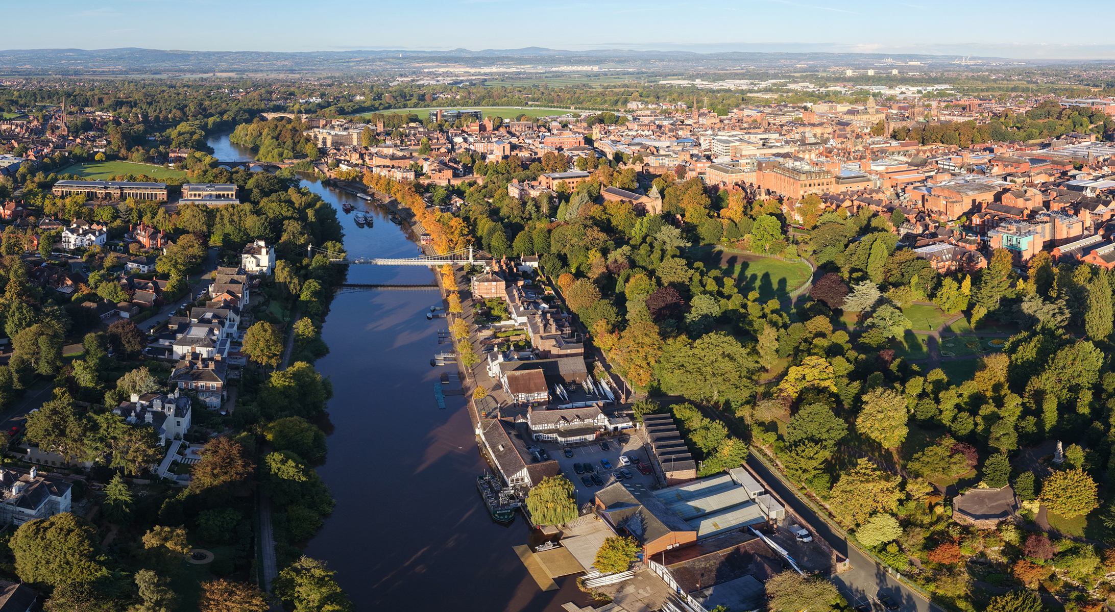 Aerial view of Chester